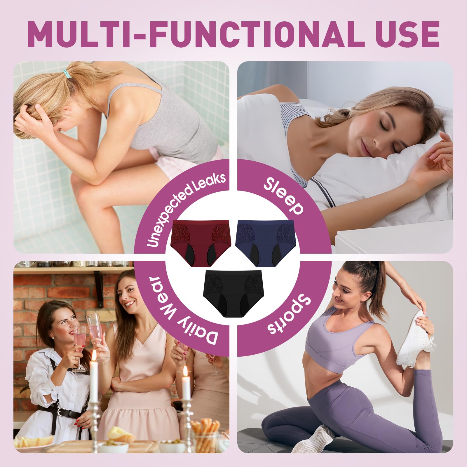 TUXIYA lace-detail adds subtle style with practical comfort