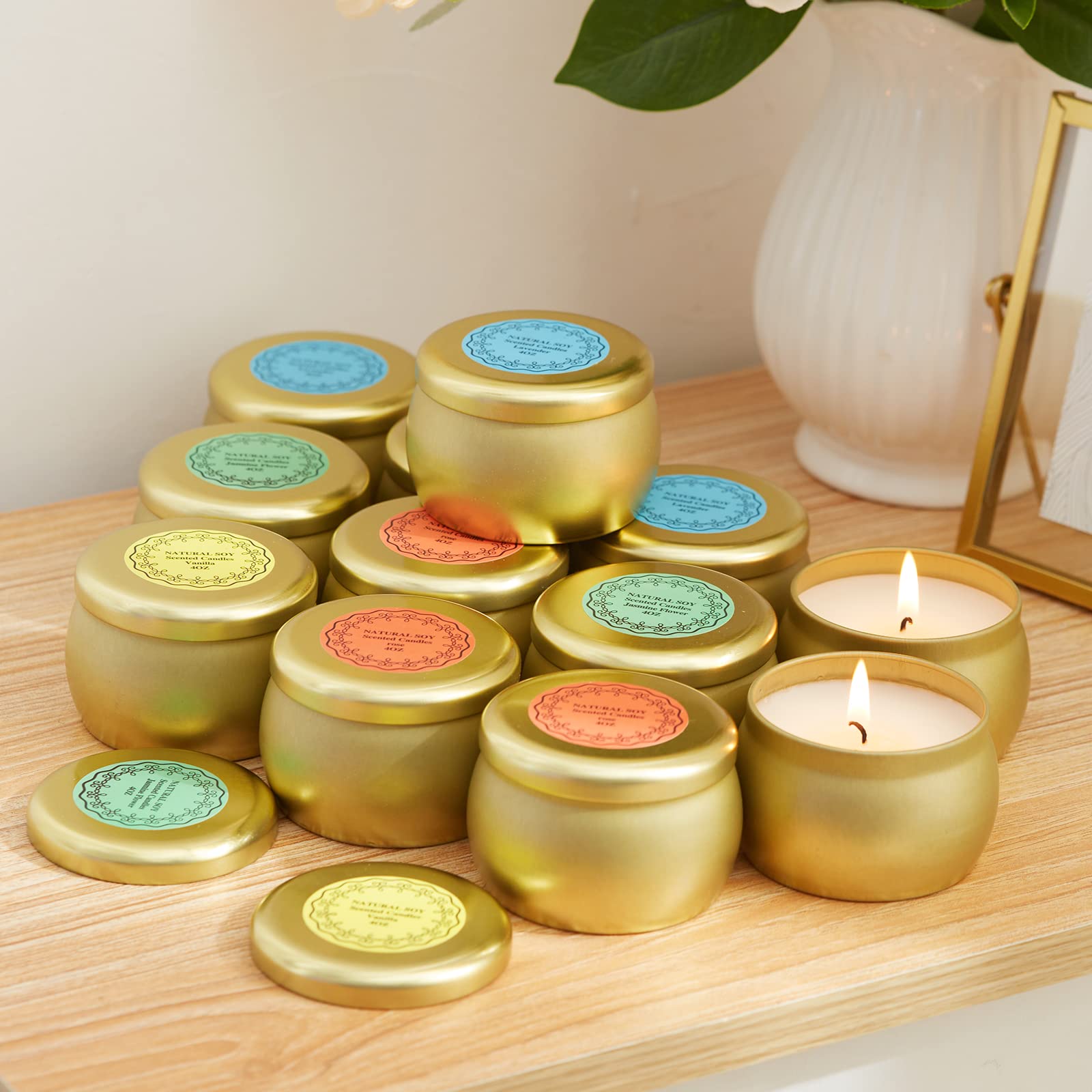 Tuyai Jasmine candle tin offers uplifting aroma for evenings.