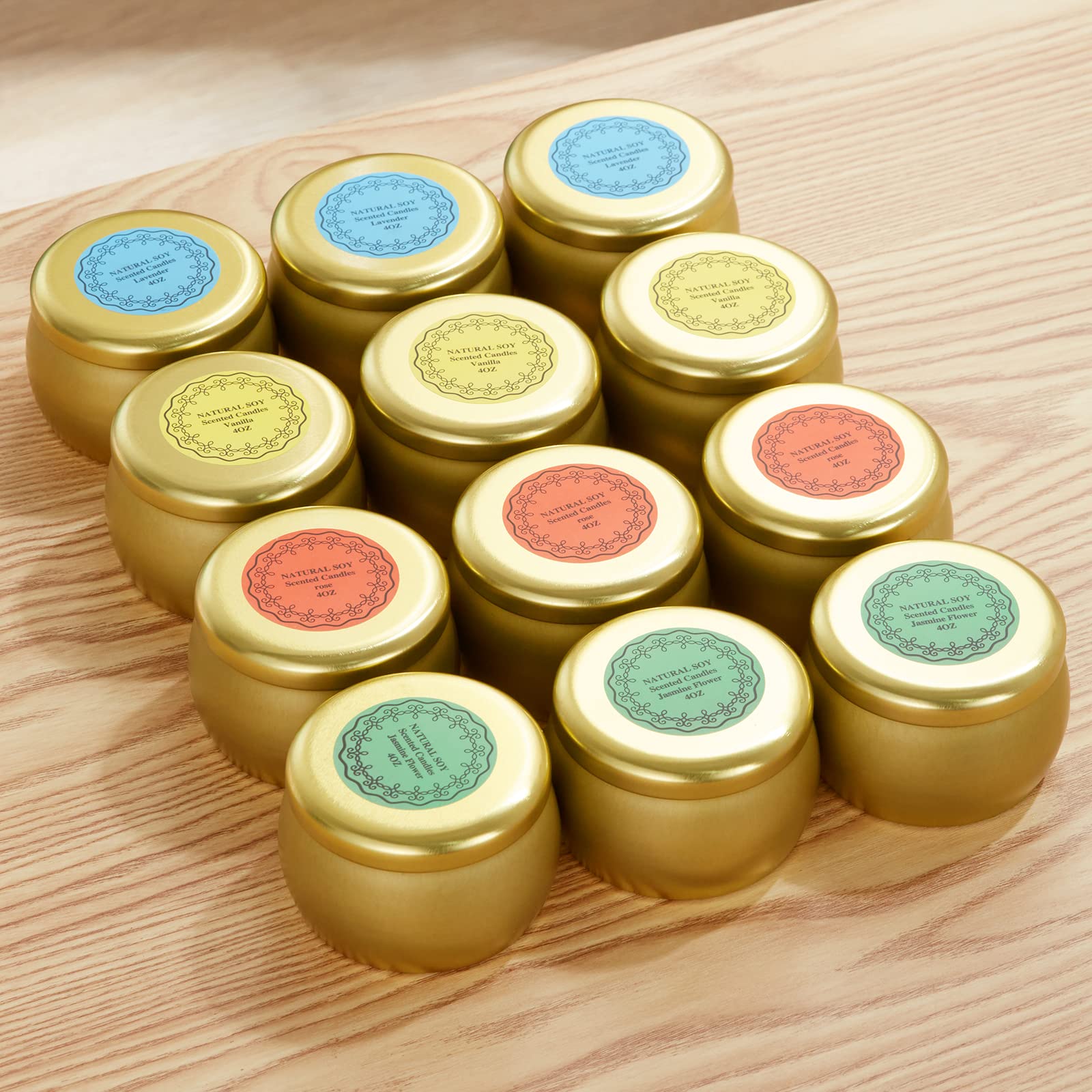 Tuyai Rose candle tin with elegant floral scent.