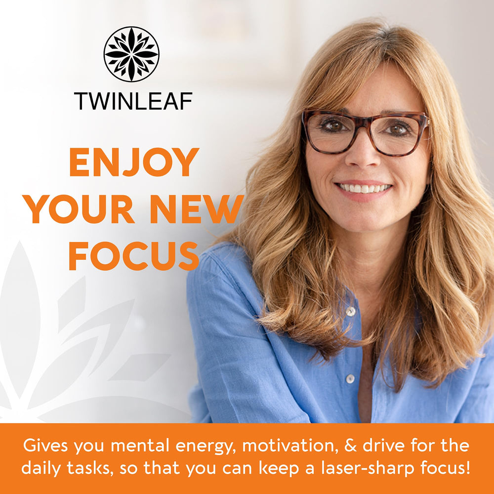 TWINLEAF Dopamine ingredients list featuring key botanicals and vitamins.