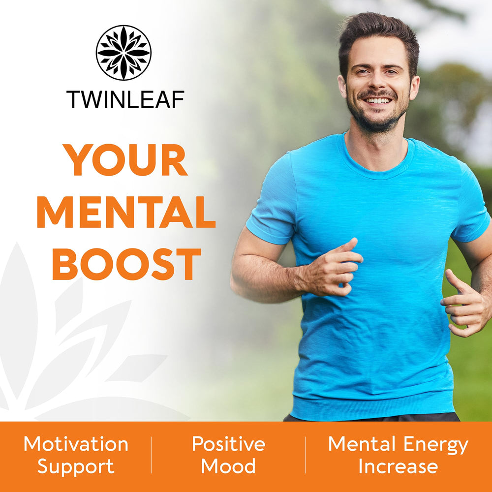 Person taking TWINLEAF in the morning as part of a focus-driven routine.
