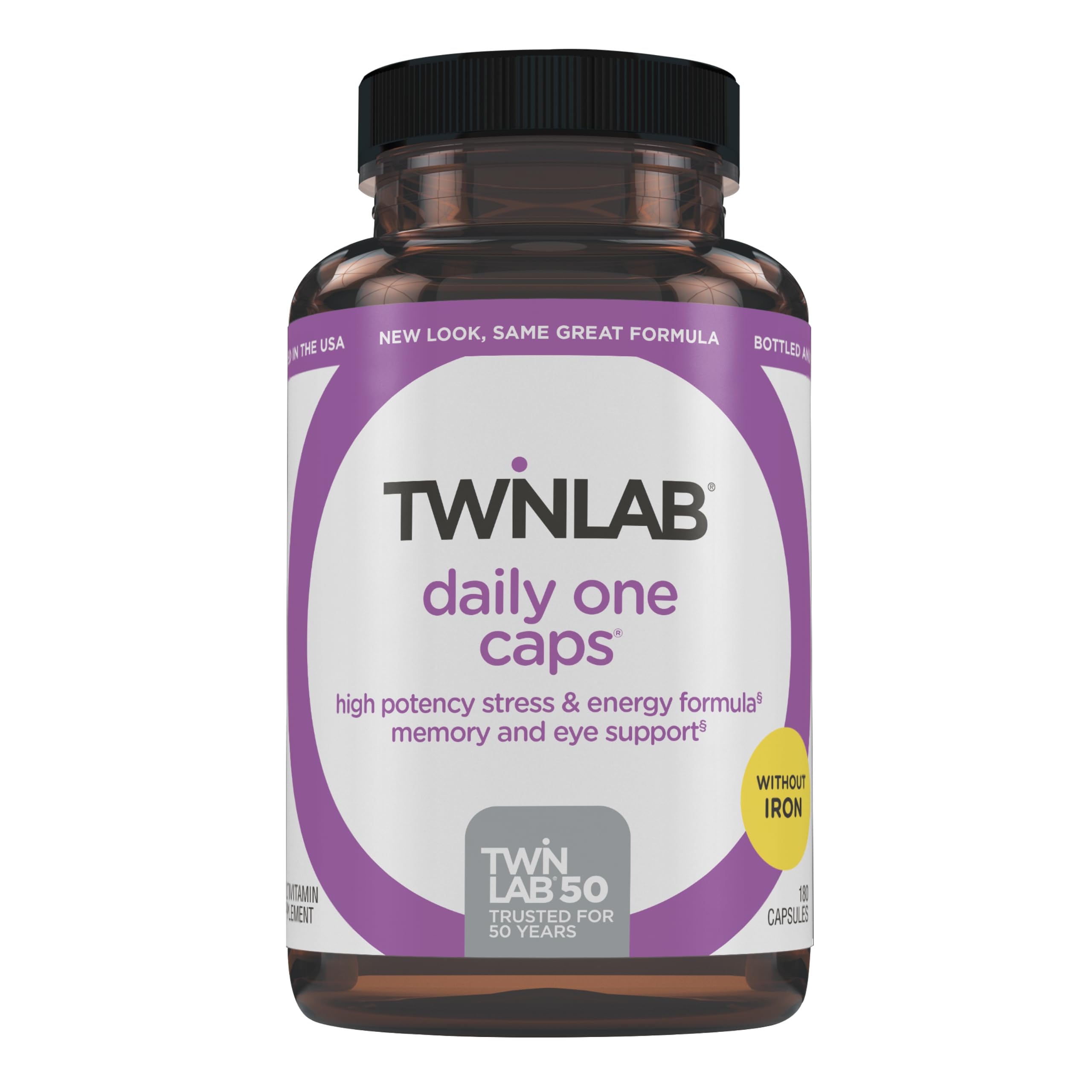 Twinlab Daily One Caps Without Iron bottle with capsules for daily wellness