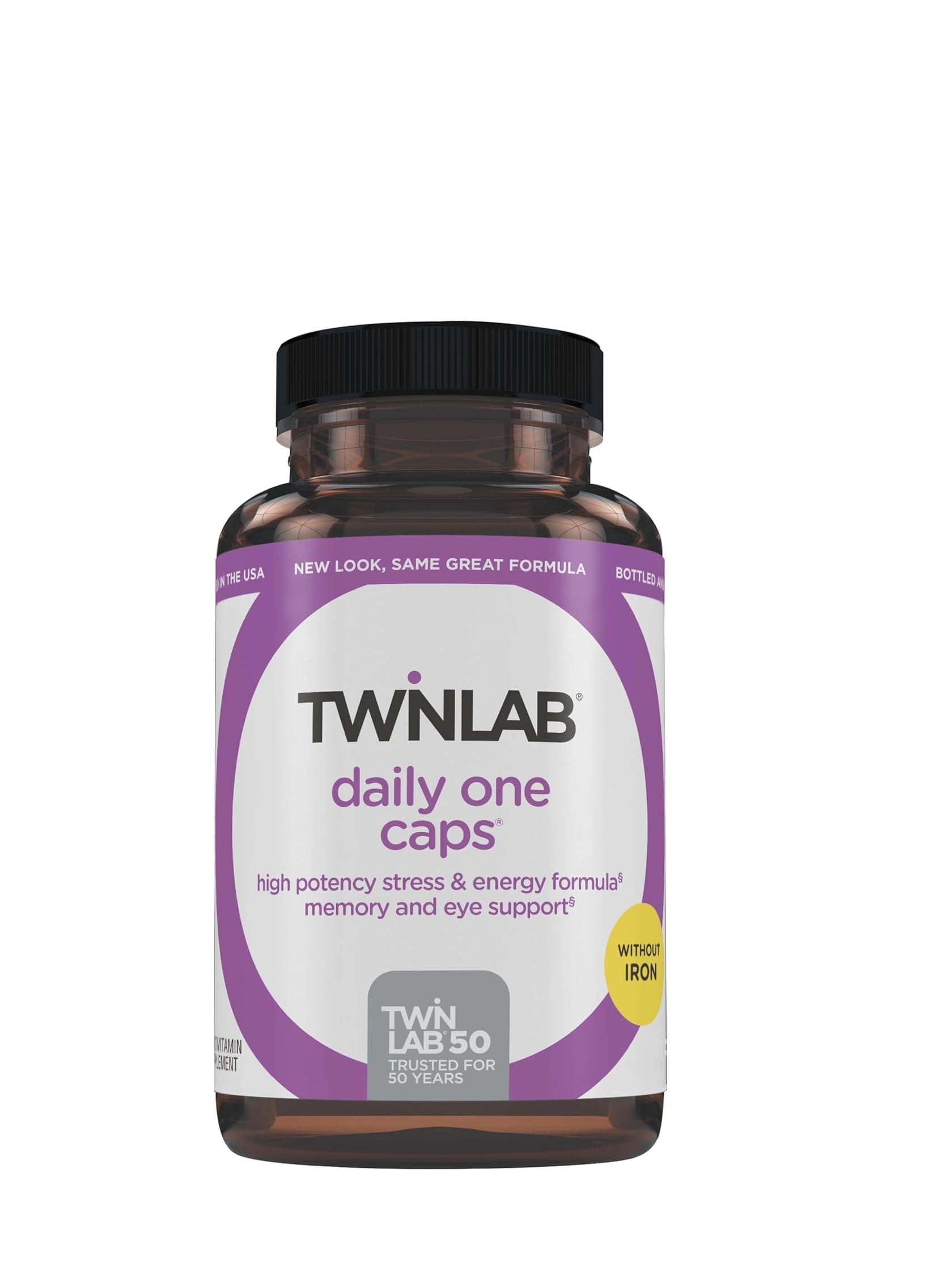 Twinlab Daily One no iron bottle front for daily essential nutrition