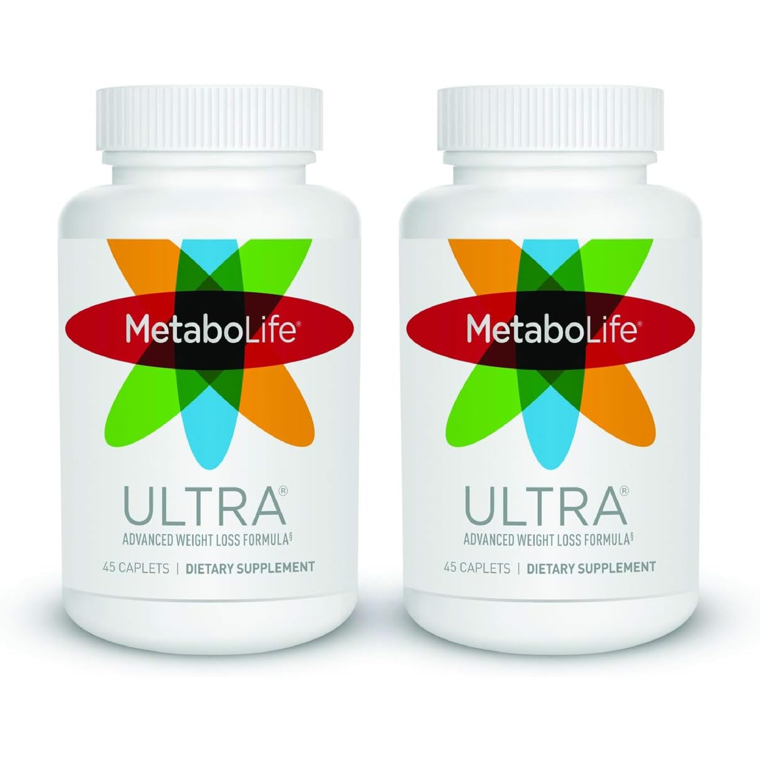 Twinlab MetaboLife Ultra bottle front view highlighting 800 mg caplets for appetite support