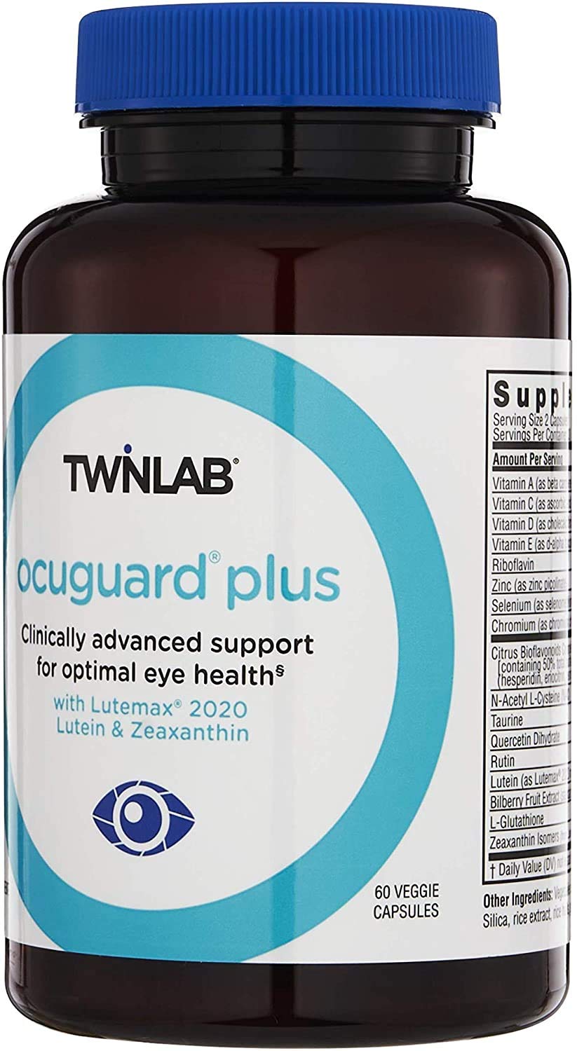 Twinlab Ocuguard Plus capsules ready for daily ingestion