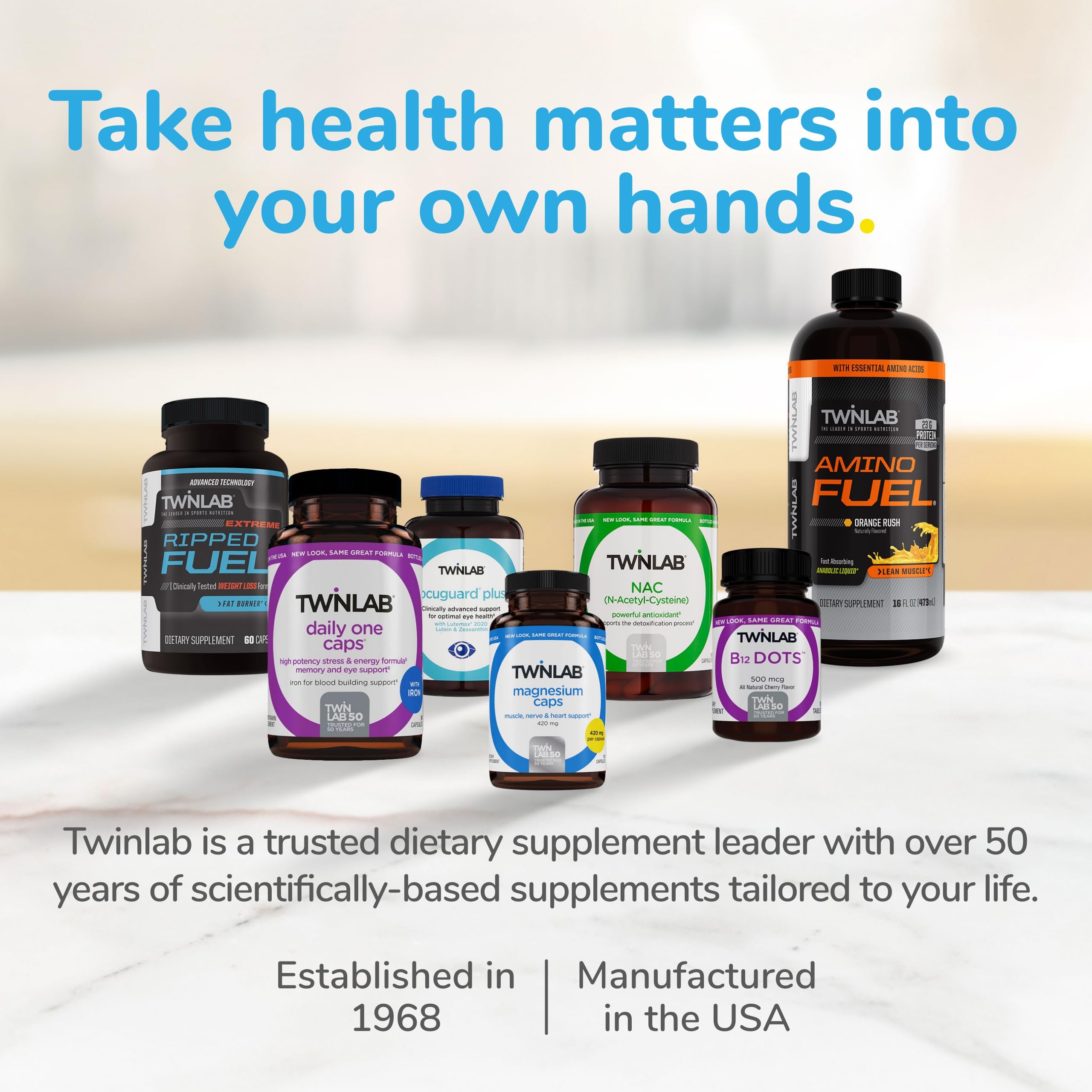 Twinlab Potassium Caps packaging on shelf demonstrating heart and muscle health support.