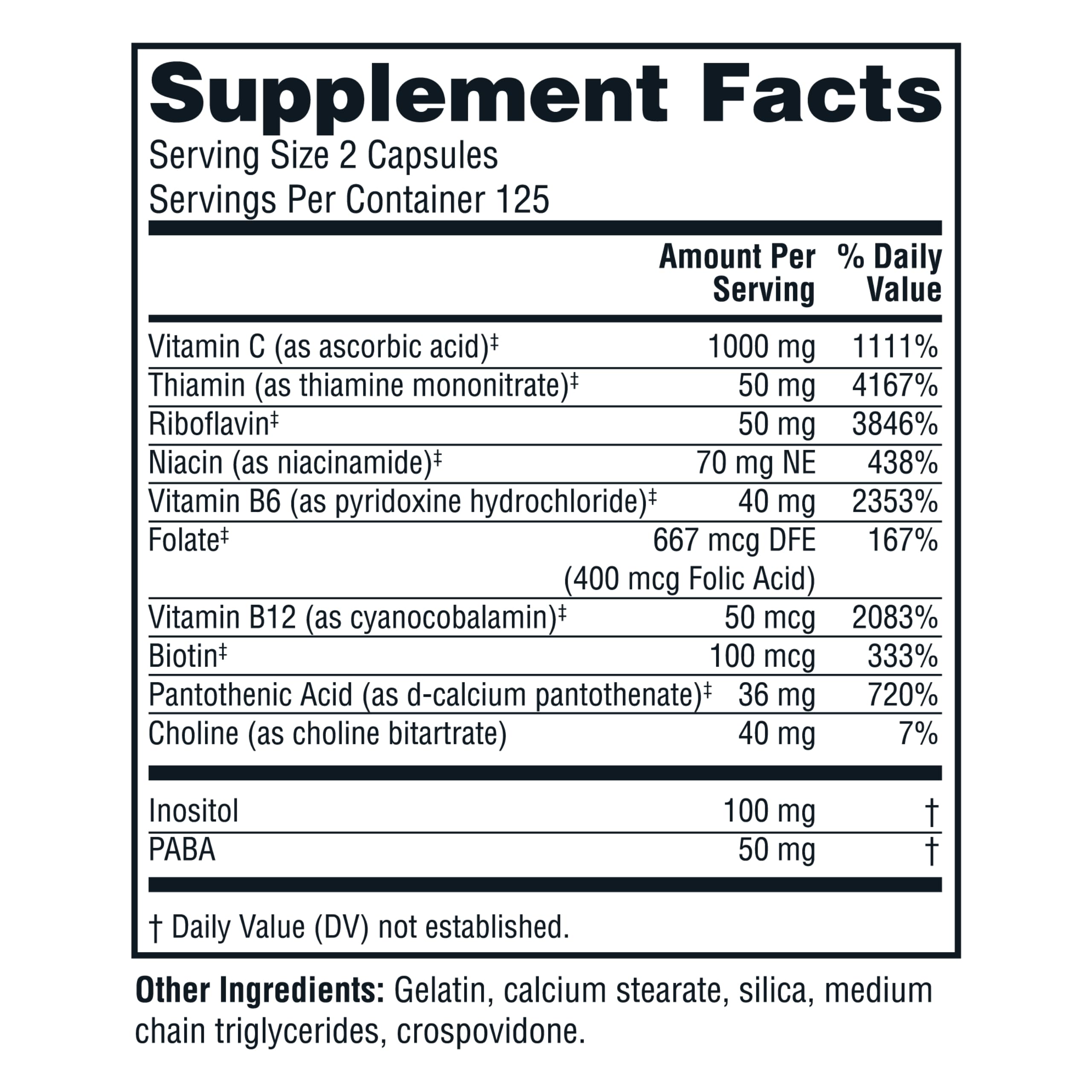 Twinlab Stress B-Complex bottle with label highlighting B vitamins and capsule count.