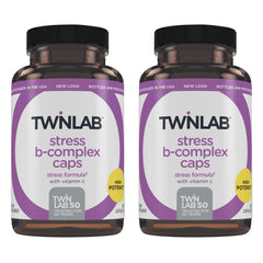 Twinlab Stress B-Complex capsules in a 2-pack for daily energy support