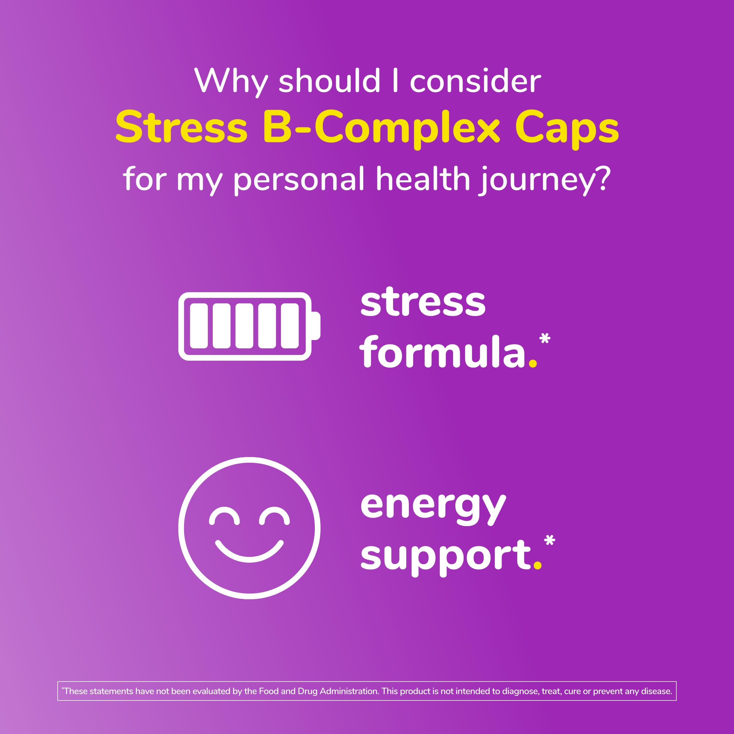 Ingredients panel of Twinlab Stress B-Complex highlighting B vitamins and vitamin C.
