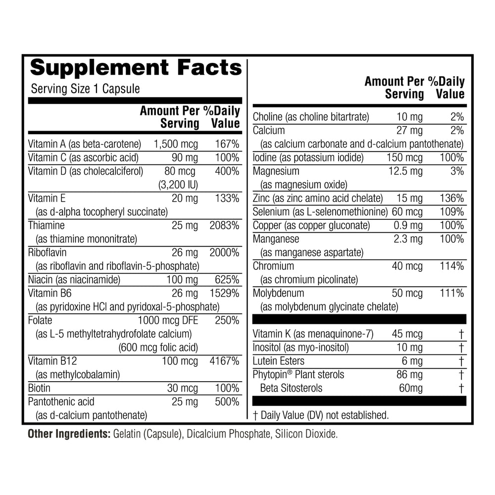 Twinlab TWL Men's Daily One label highlighting full-spectrum nutrients.