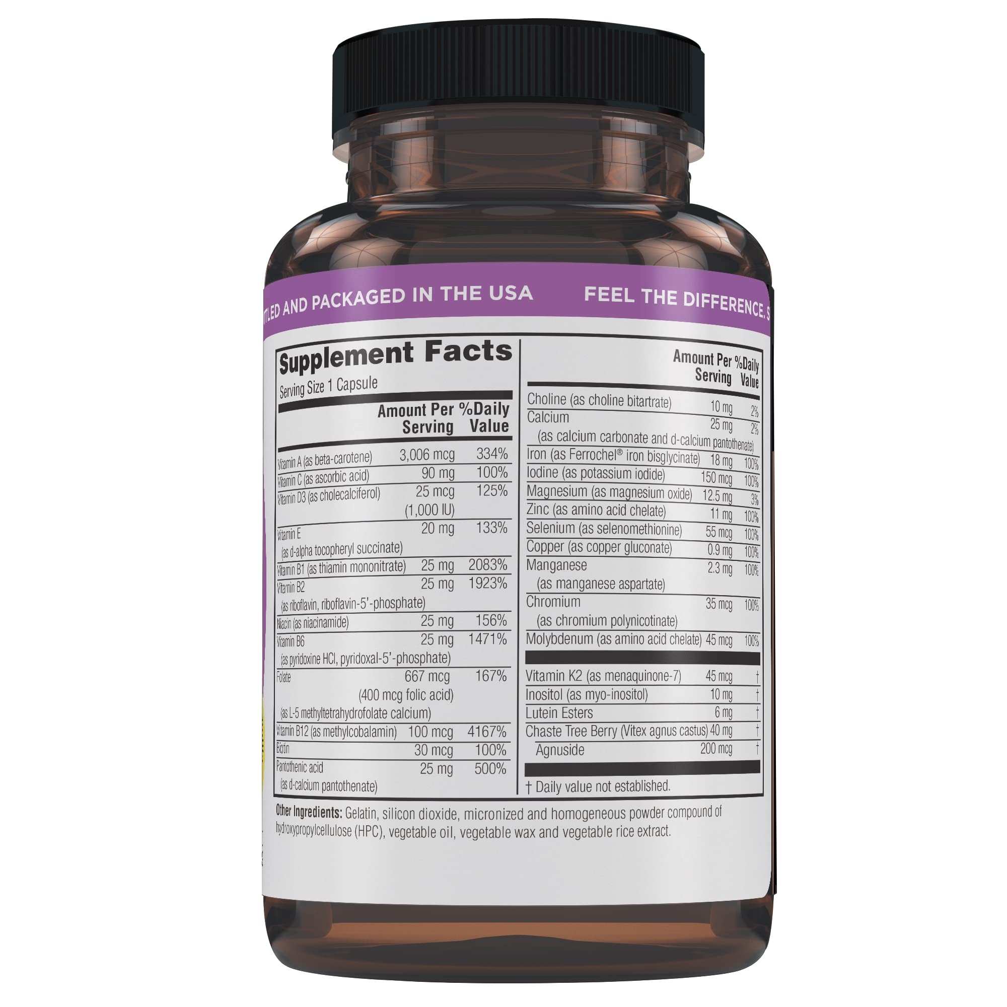 Twinlab TWL Women's Daily One label highlights key nutrients for women's health.