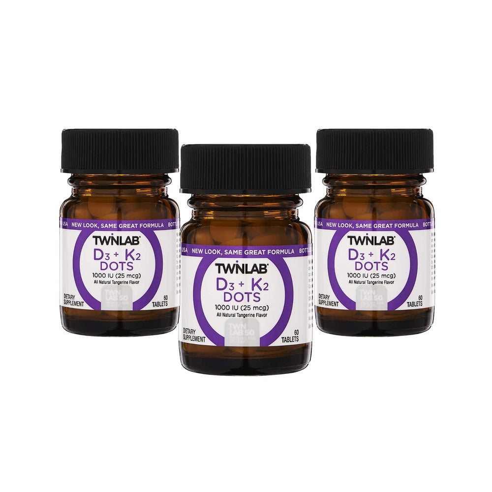 Twinlab Vit D3 1000 & K2 Dots bottle for easy daily supplementation