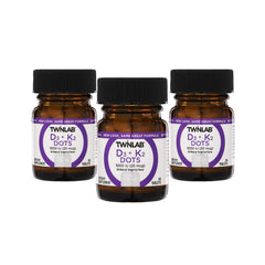 Twinlab Vit D3 1000 & K2 Dots bottle for easy daily supplementation