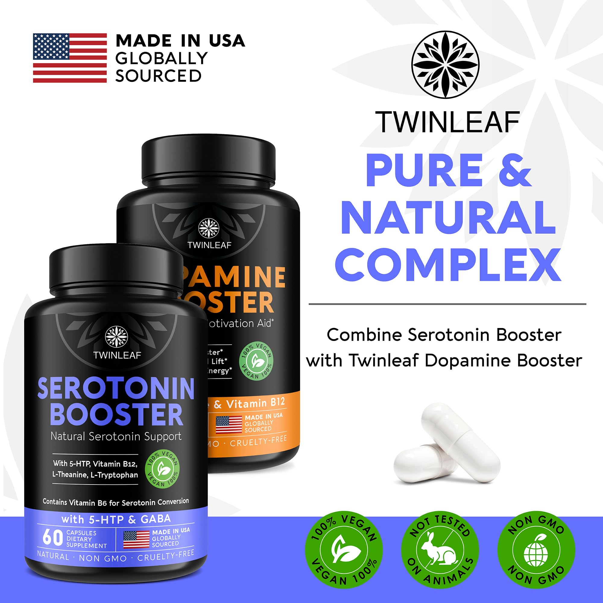 Twinleaf B6 and B12 ingredients support daily energy.