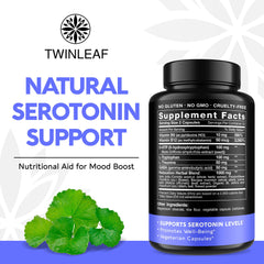 Twinleaf serotonin booster capsules for easy daily use.