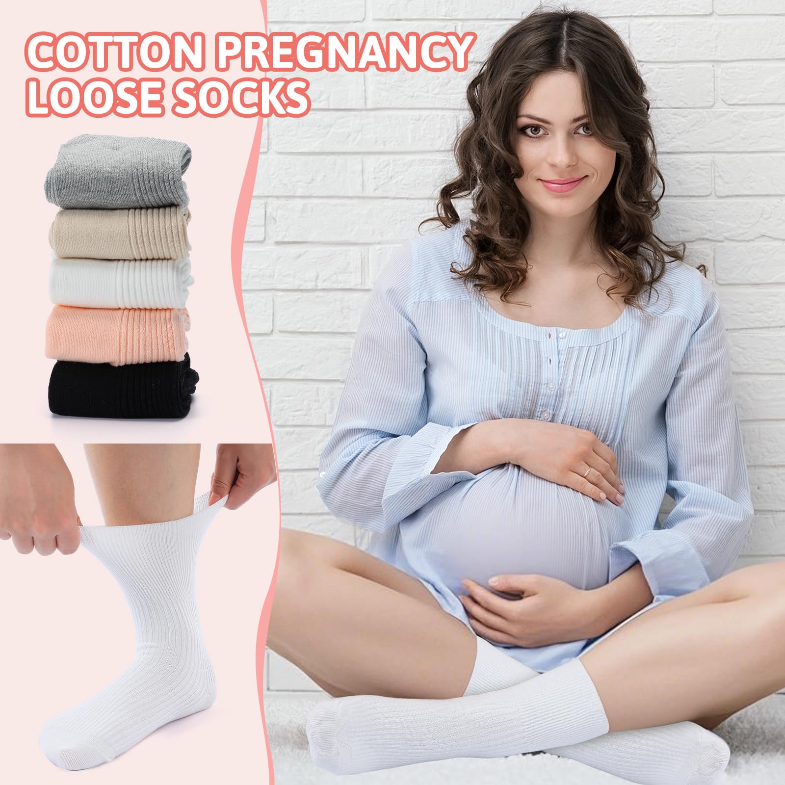 Twistover calcetines maternidad, ajuste elástico suave para crecer con el pie.