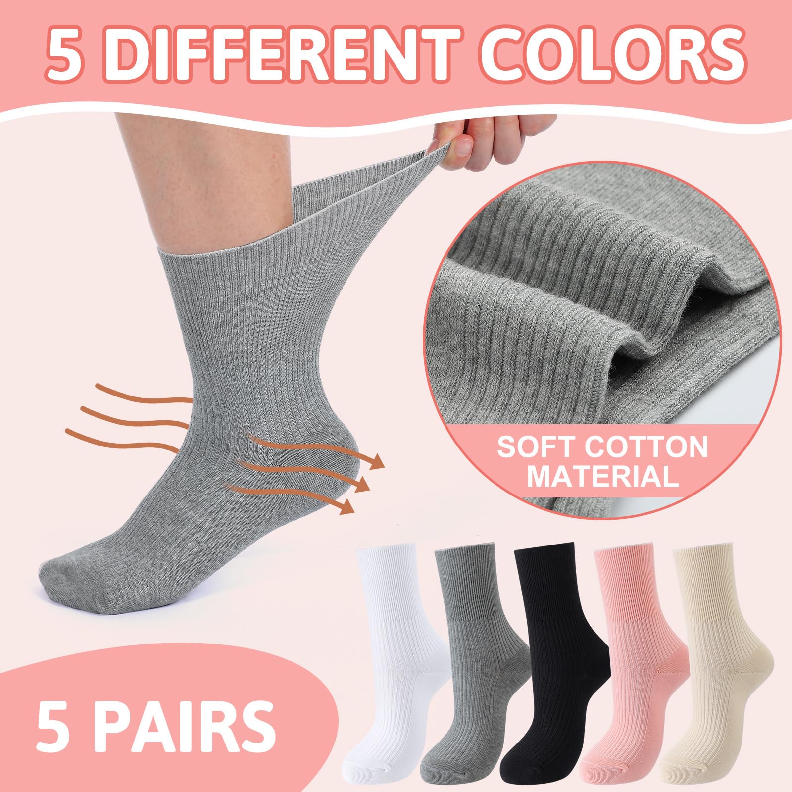 Twistover calcetines maternidad, textura de algodón suave para uso diario.