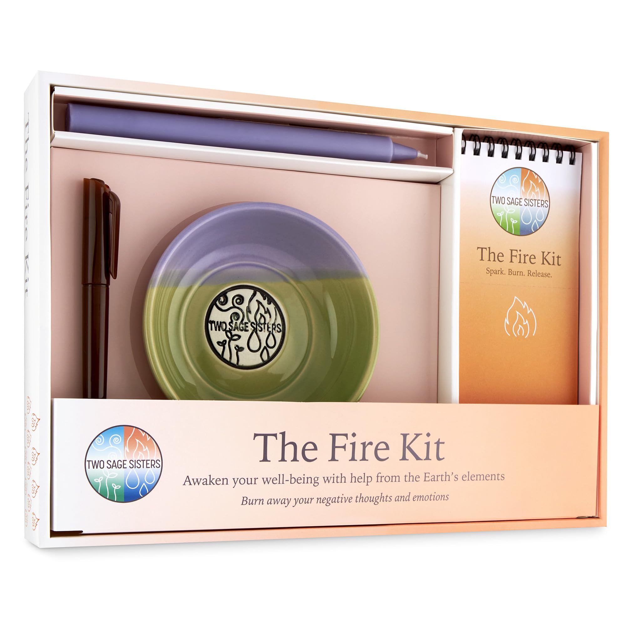 Two Sage Sisters Fire Kit candle guiding focus during the ritual