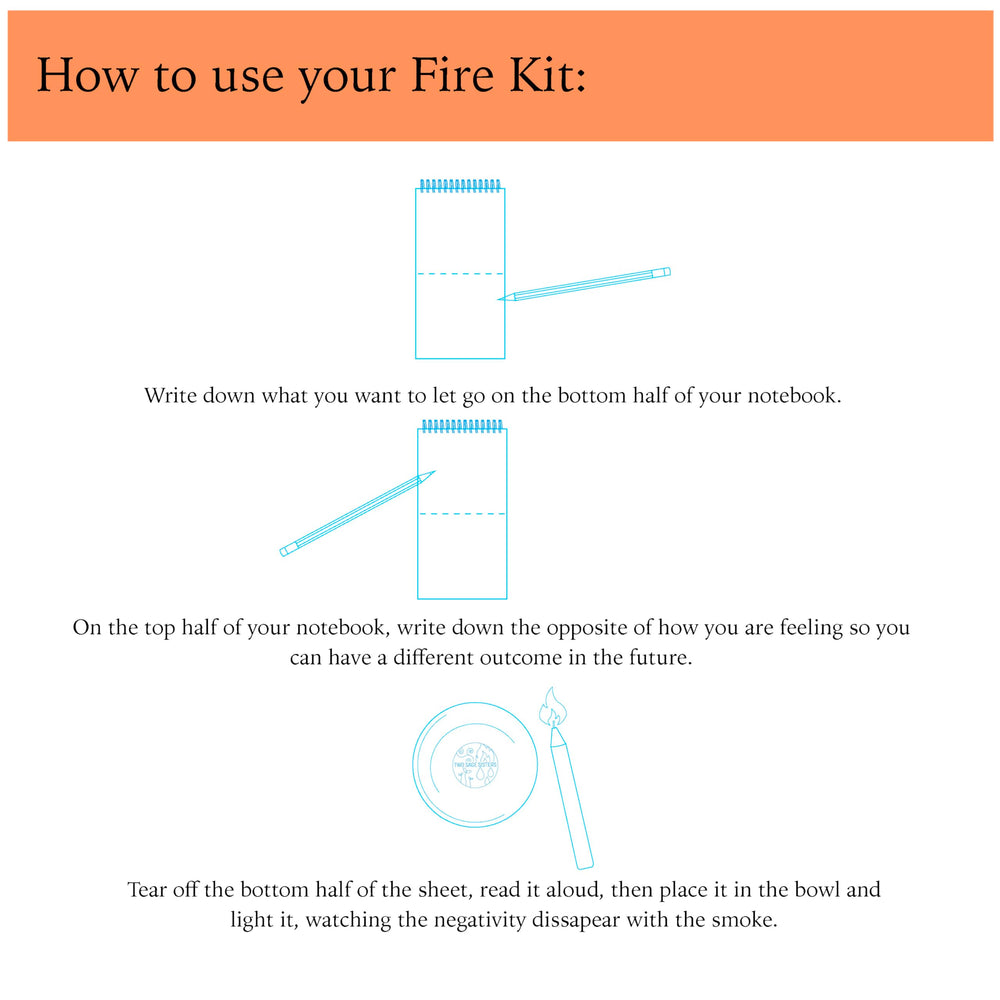 Two Sage Sisters Fire Kit grounding notebook for affirmations and resilience