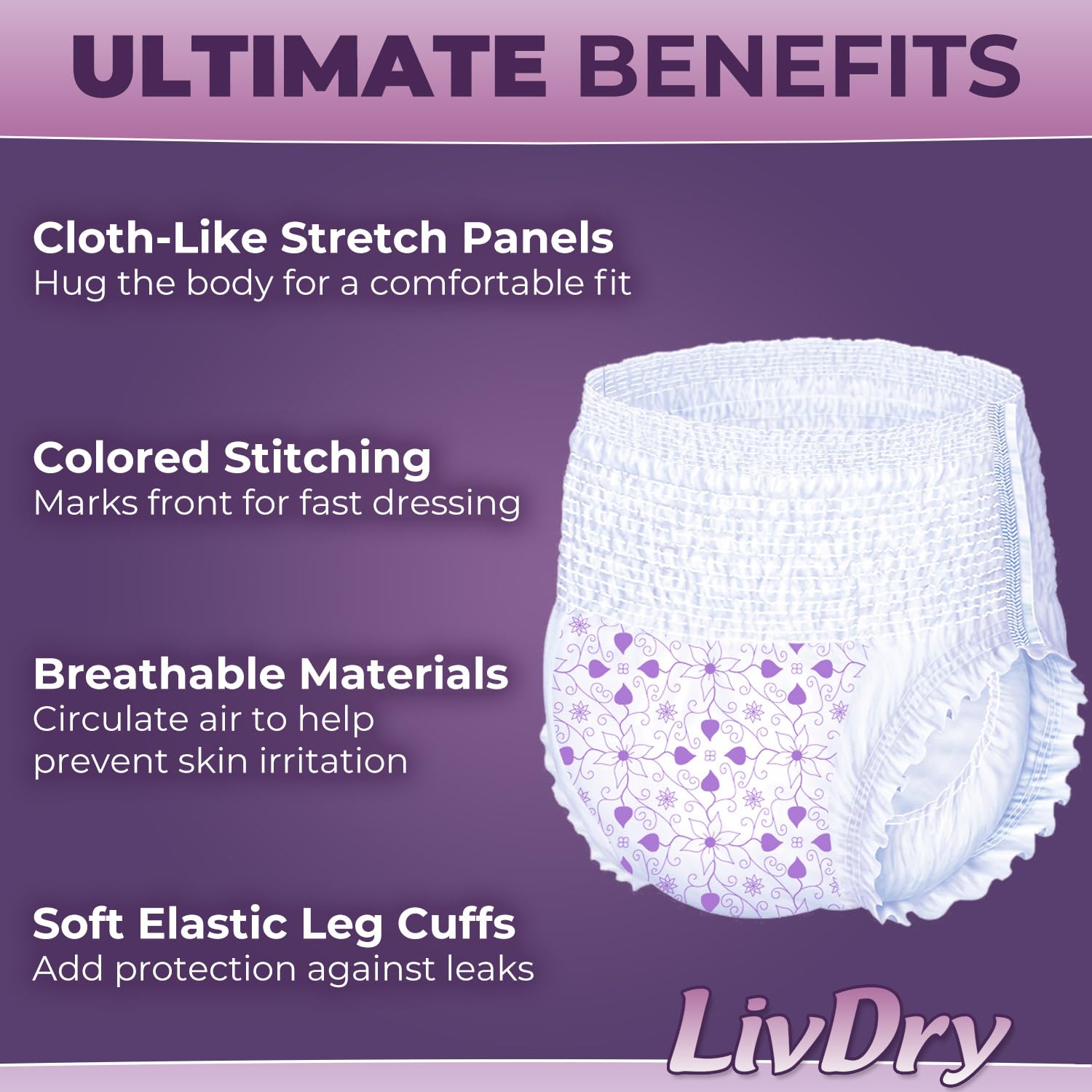 TYE LivDry XL leakage barrier cuff helps minimize leaks during sleep.