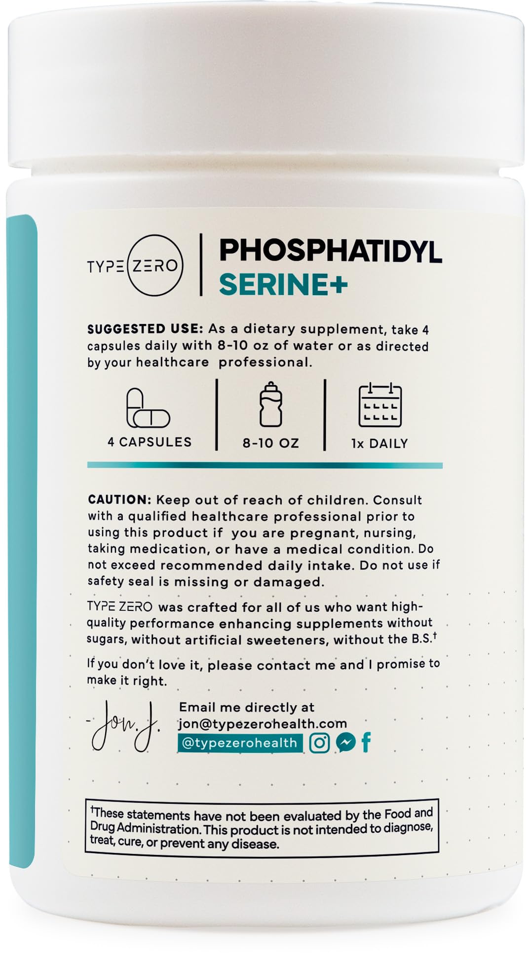 Type Zero phosphatidylserine 3X Strength Alpha GPC capsules: cognitive boost.