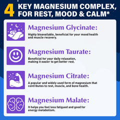 Tyssnouyn Magnesium Complex Gummies label-ingredients shows four magnesium forms and probiotics