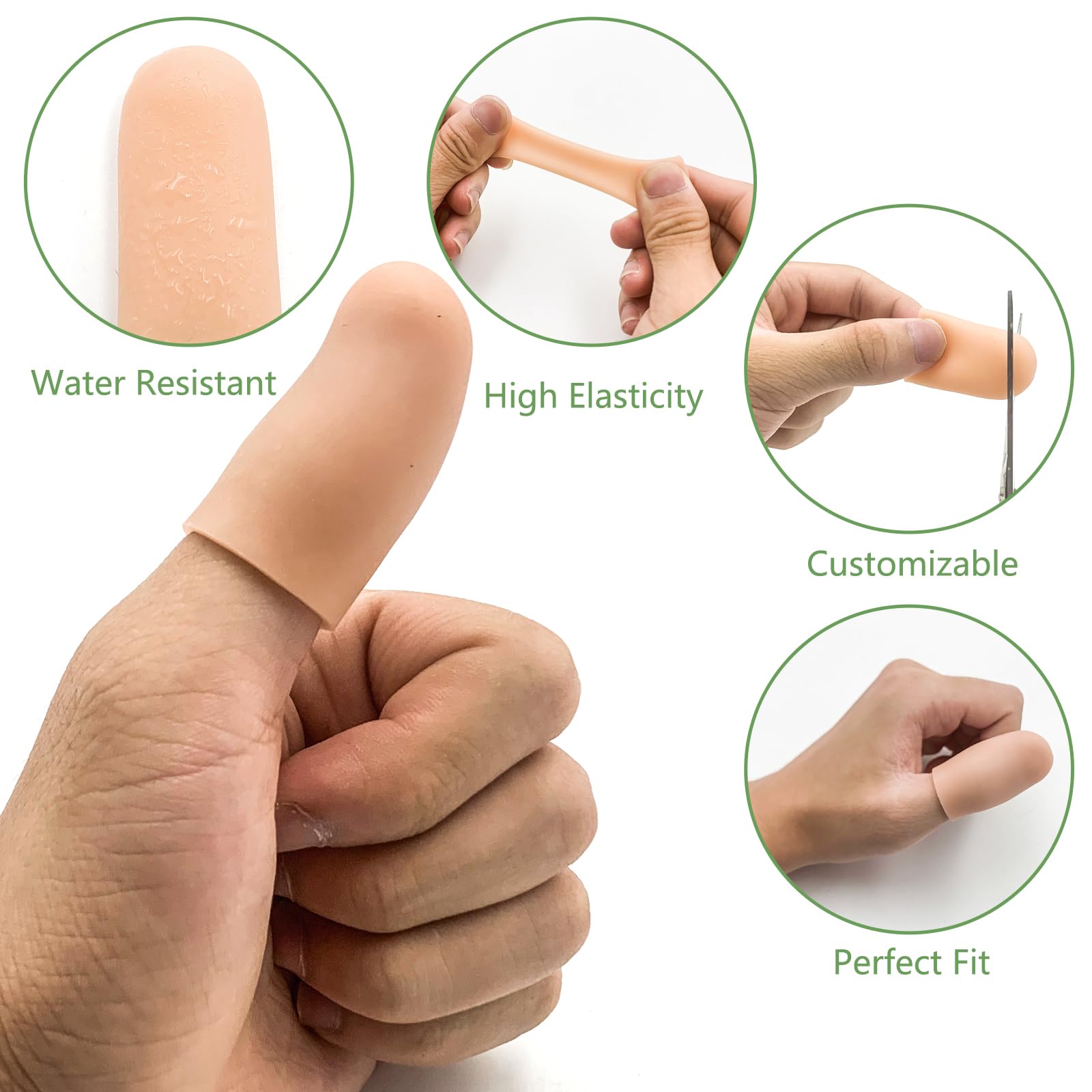 TYTDOUTER cobertor-dedo-gel-pulgar 02: alivio del roce al escribir o teclear.