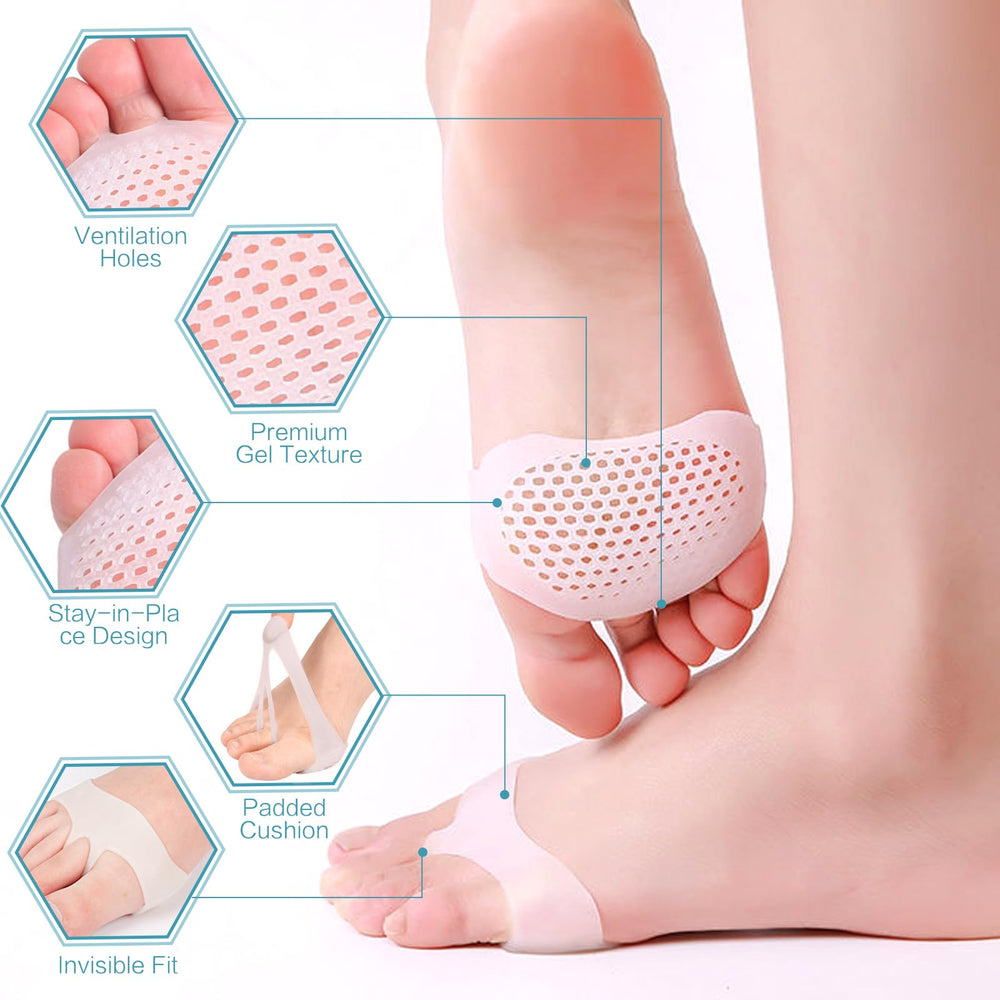 TYTDOUTER soft gel foot pad close-up delivering cushion and relief.