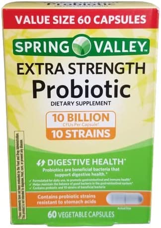 TYU Spring Valley probiotic bottle with 60 capsules for daily digestive and immune support