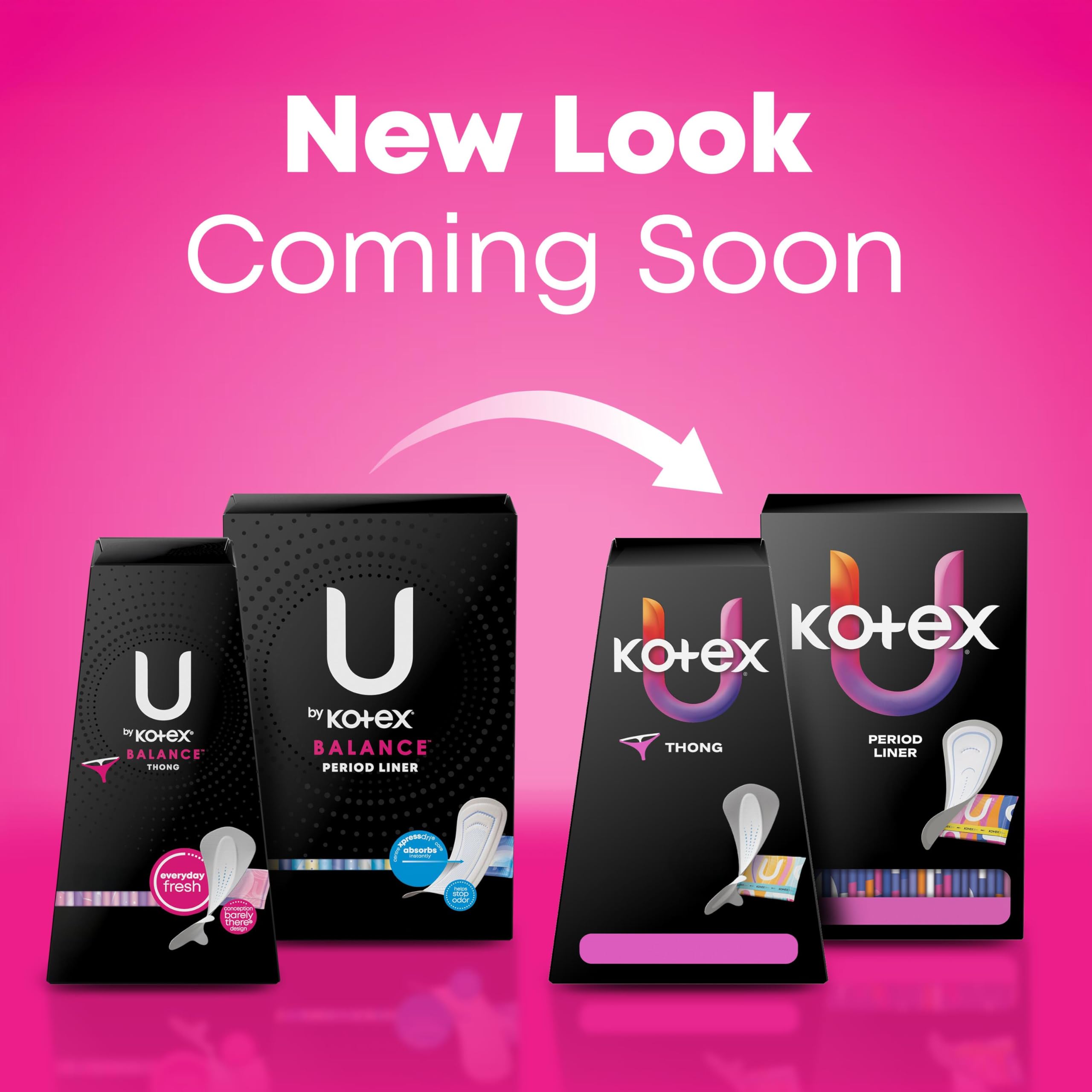 U by Kotex Balance daily liners with soft cover for comfortable skin contact