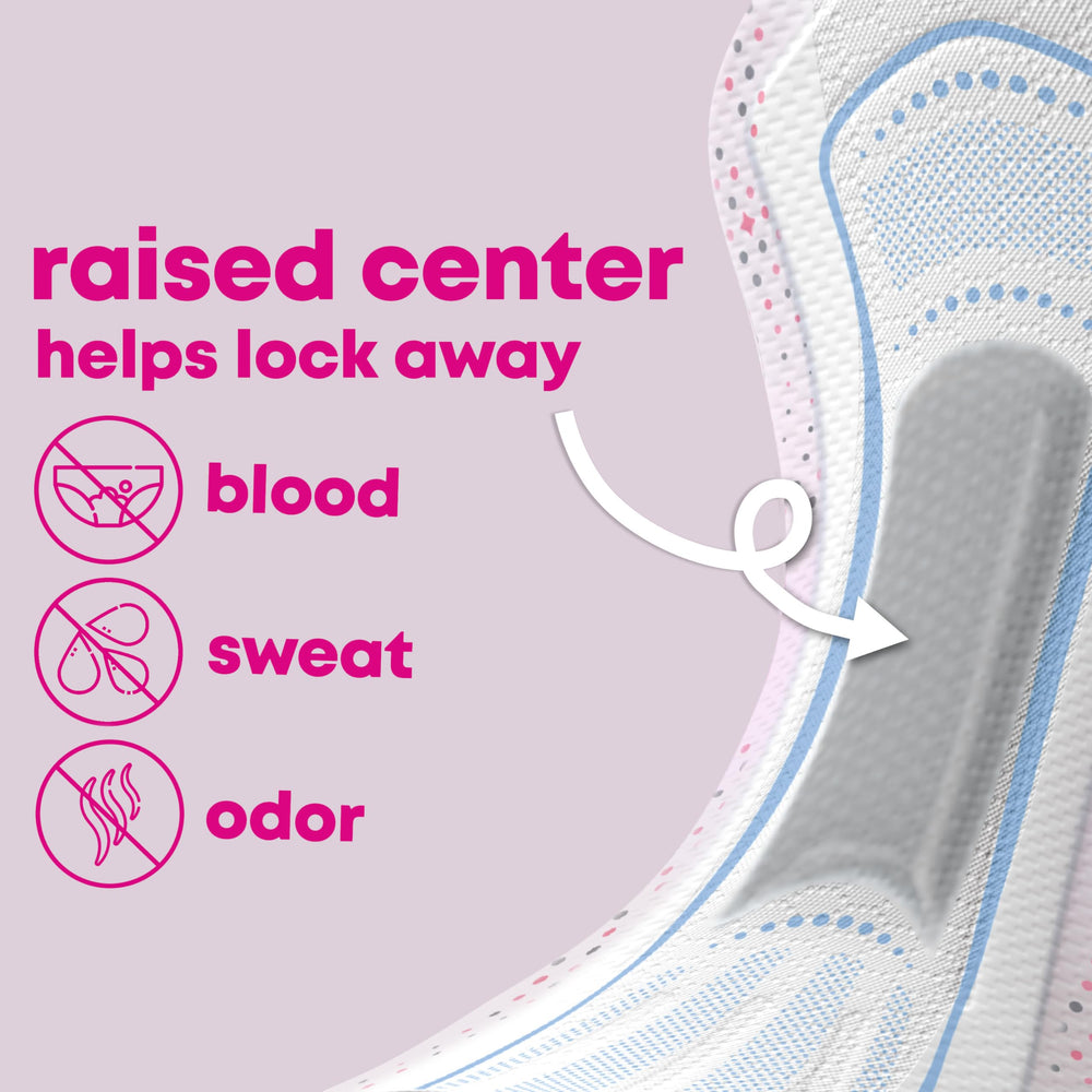 U by Kotex Balance Overnight Pad leak-proof night protection