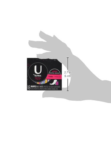 Four bold designs of U by Kotex Barely There liners for daily protection