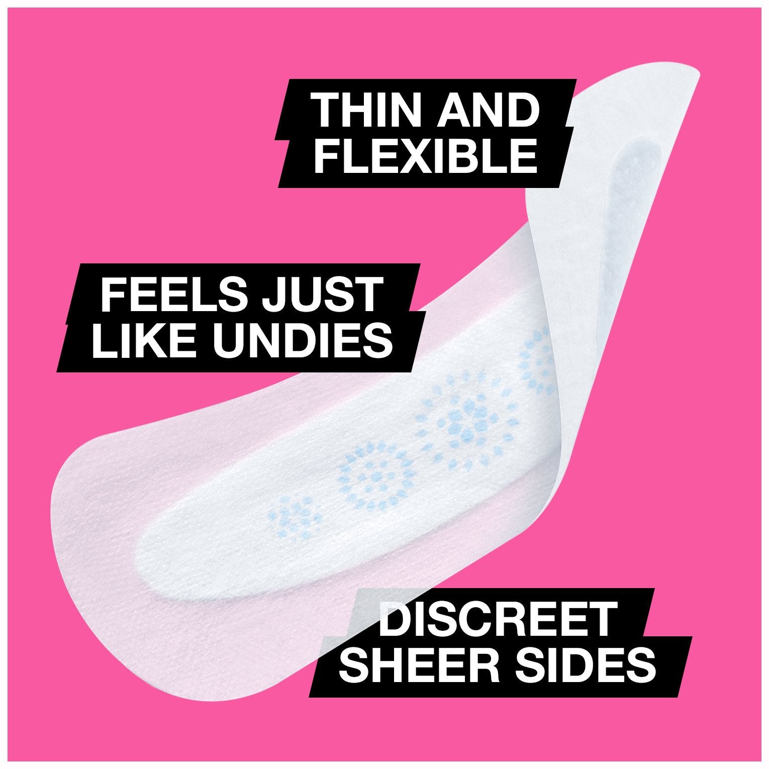 Individually wrapped U by Kotex Barely There liners for on-the-go use
