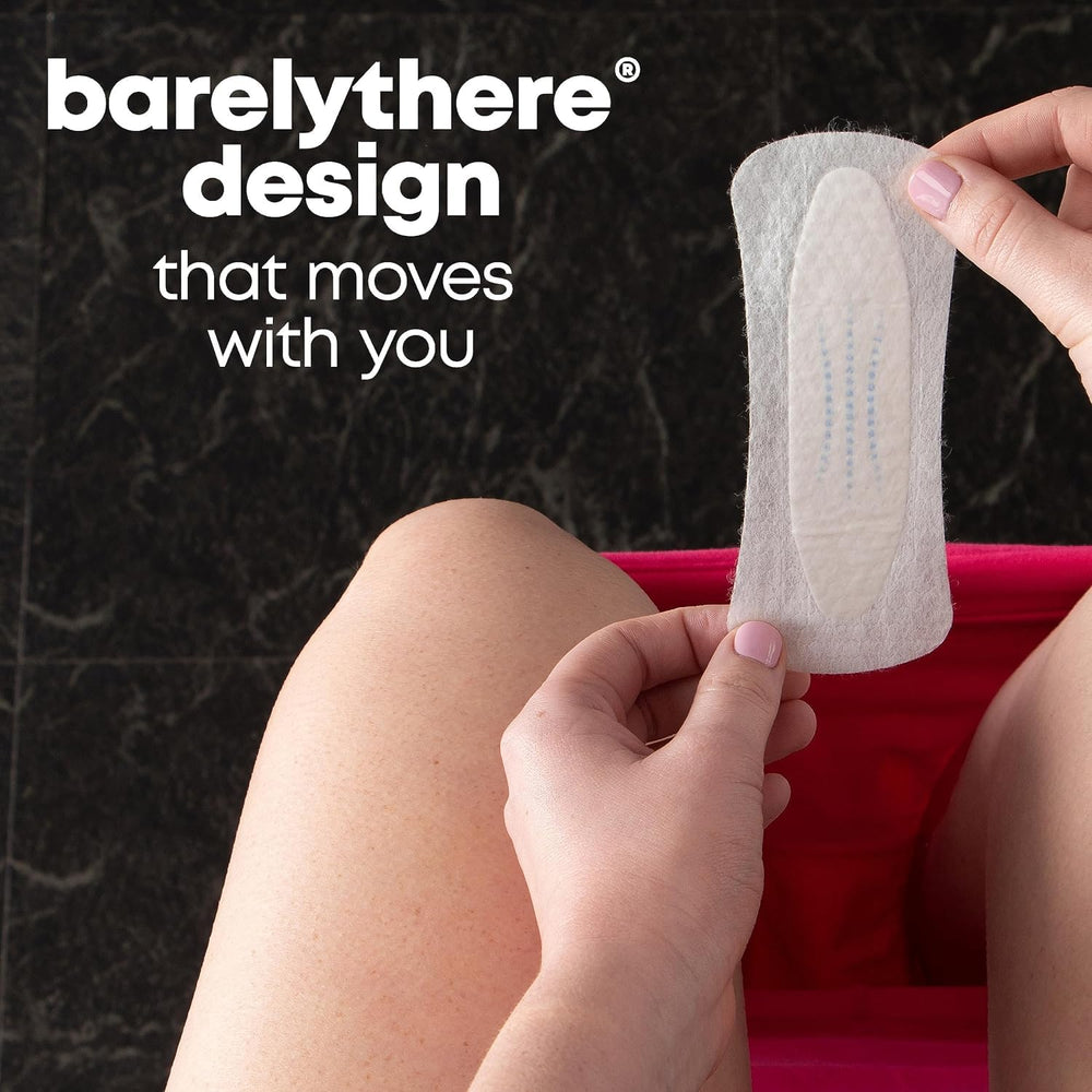 Individually wrapped liners from U by Kotex Barely There Thin Liners for on-the-go freshness.
