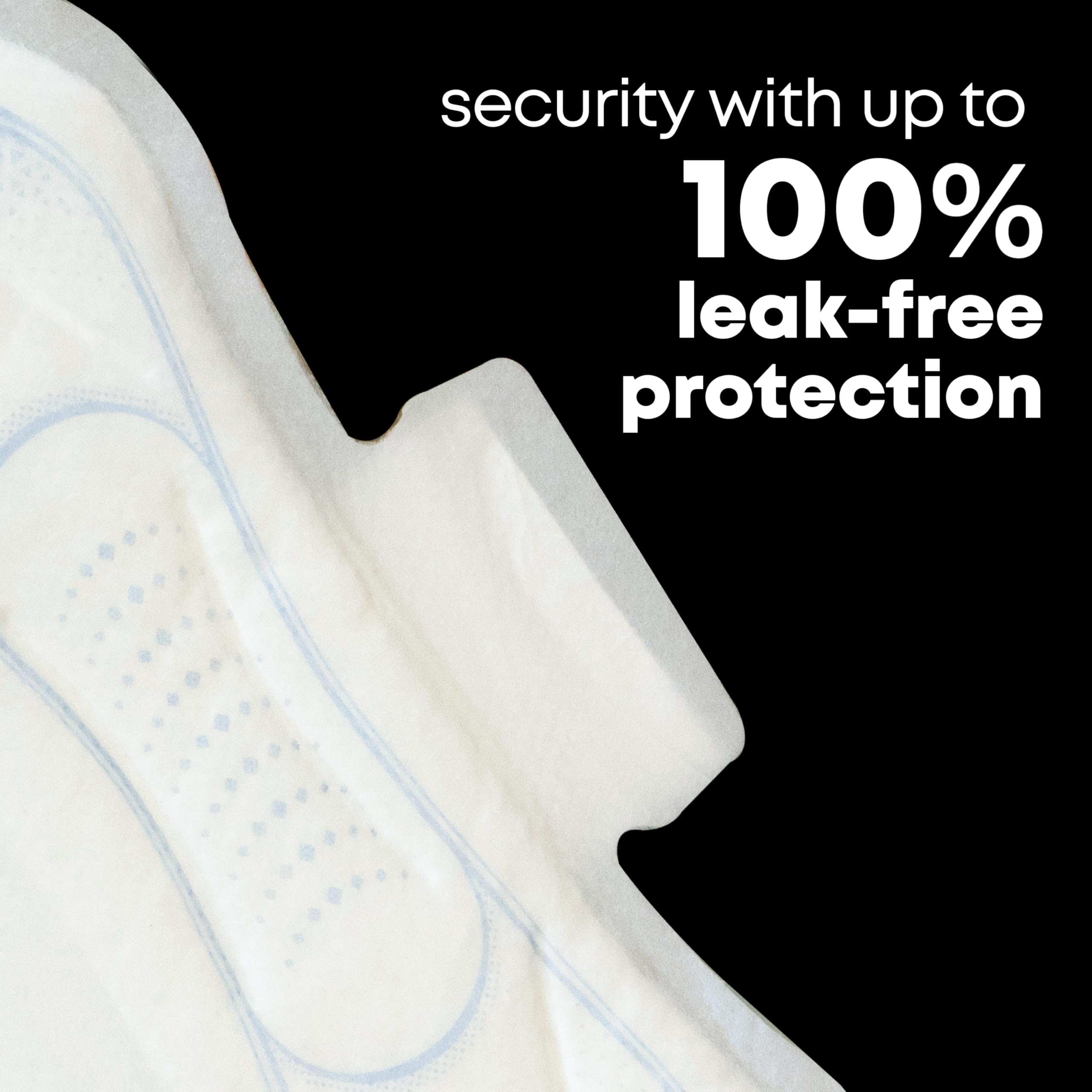 Breathable soft cover keeps skin comfortable with U by Kotex overnight pads.