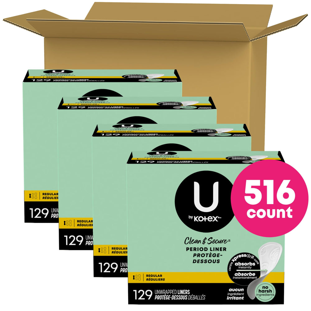 U by Kotex Clean & Secure Xpress-Dri core provides instant absorption on light days.