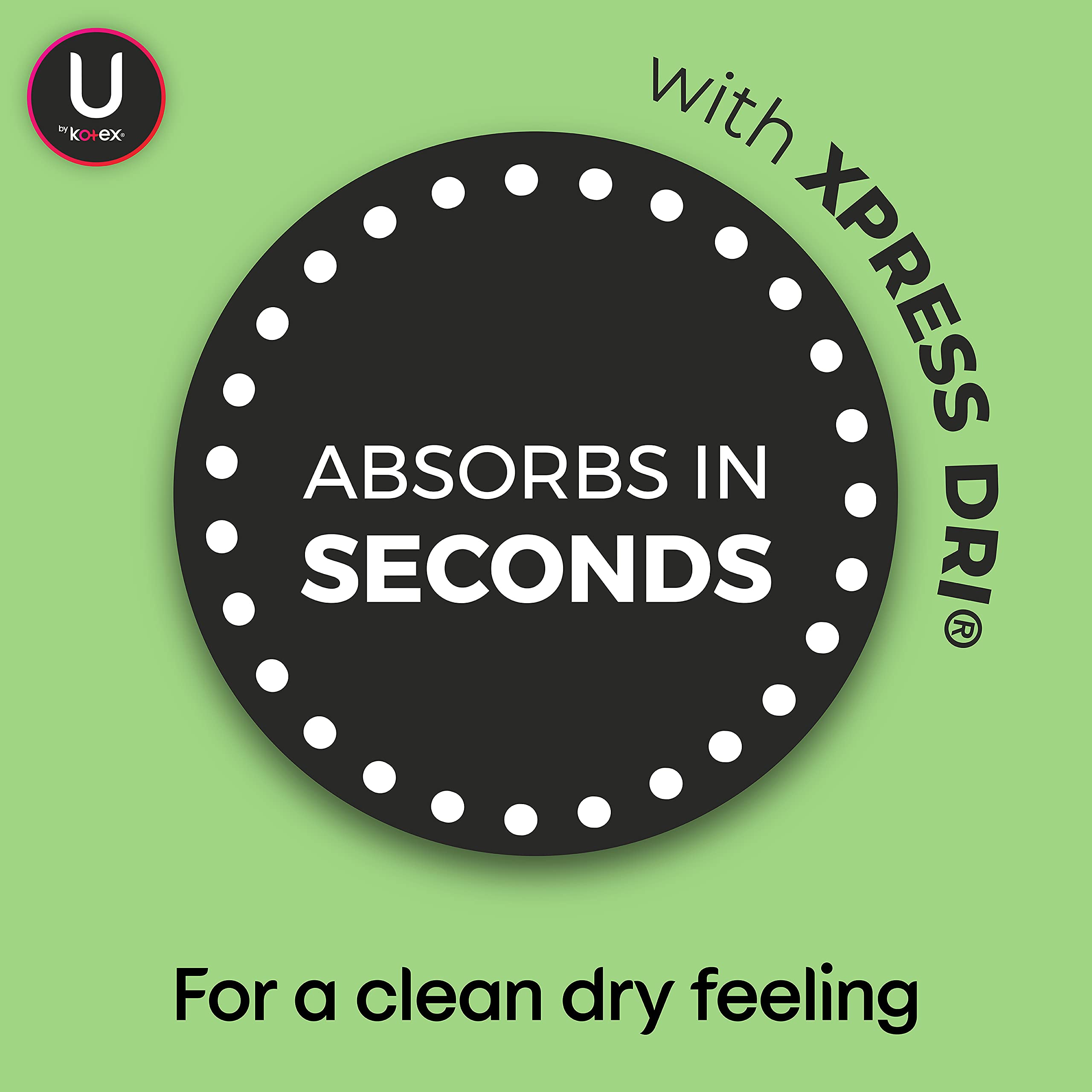 U by Kotex Lightdays dermatologist-tested liner for gentle on-skin use