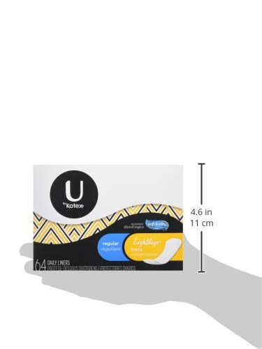 U by Kotex Lightdays packaging may vary for the regular liner