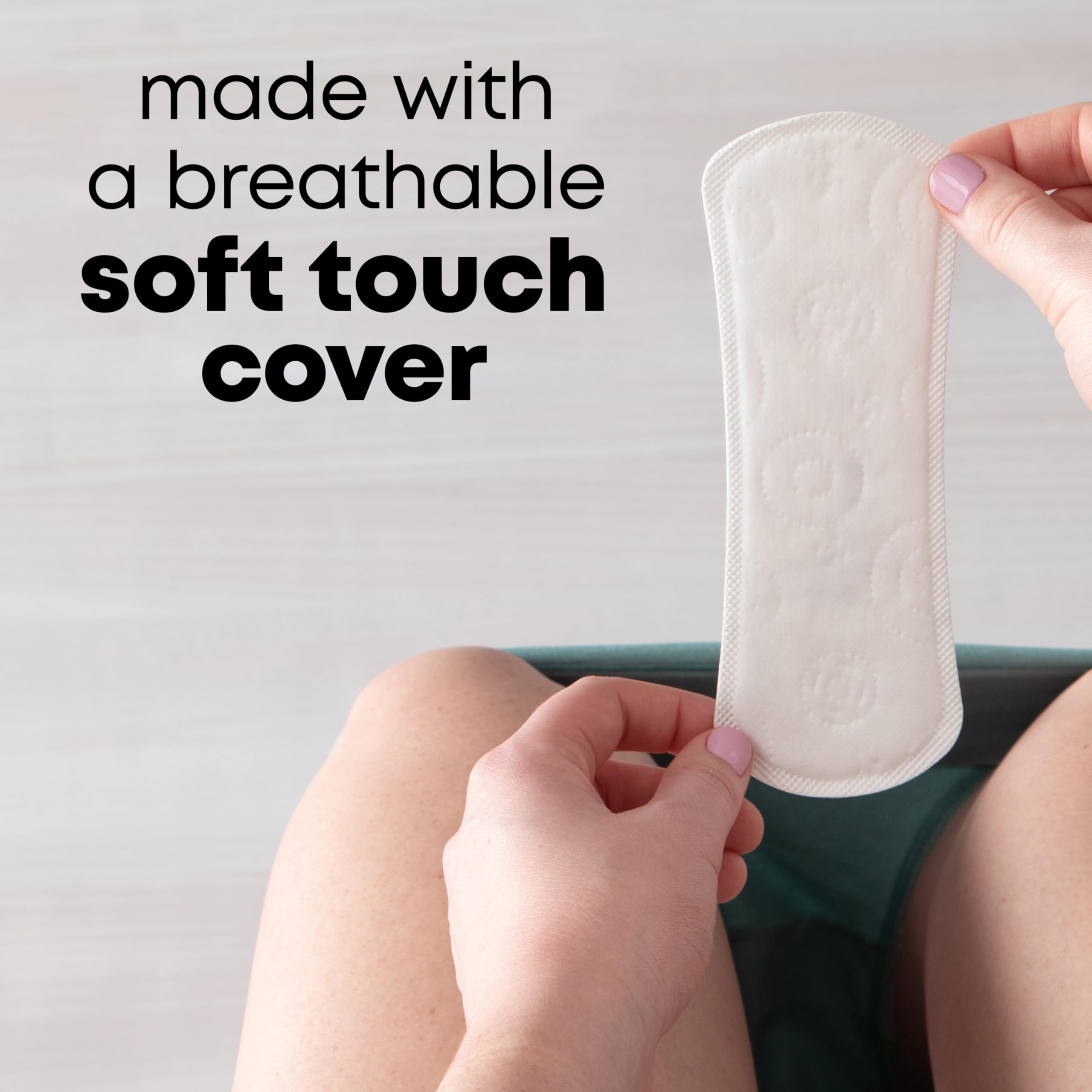 Unscented U by Kotex liner free from fragrances and lotions