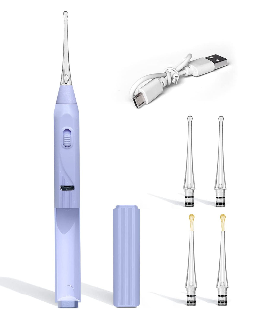 UANRNA ear wax removal tool with light and built-in storage for on-the-go use.