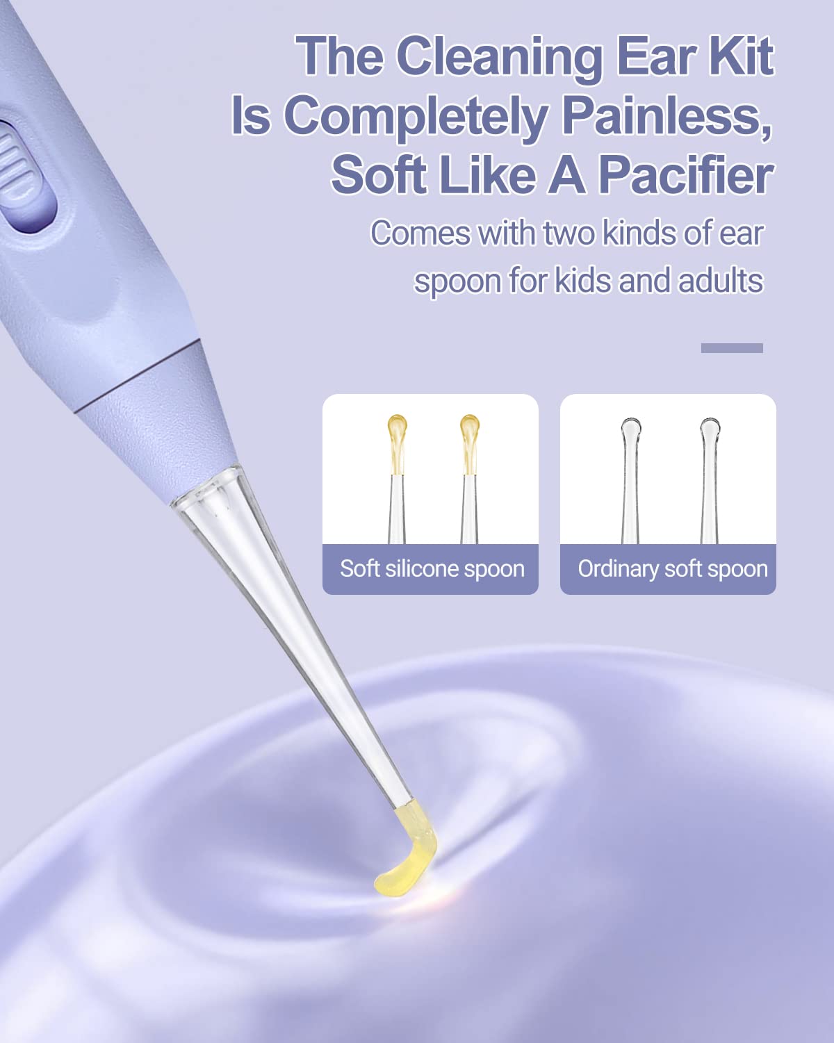 UANRNA rechargeable ear cleaner with long standby for easy use.