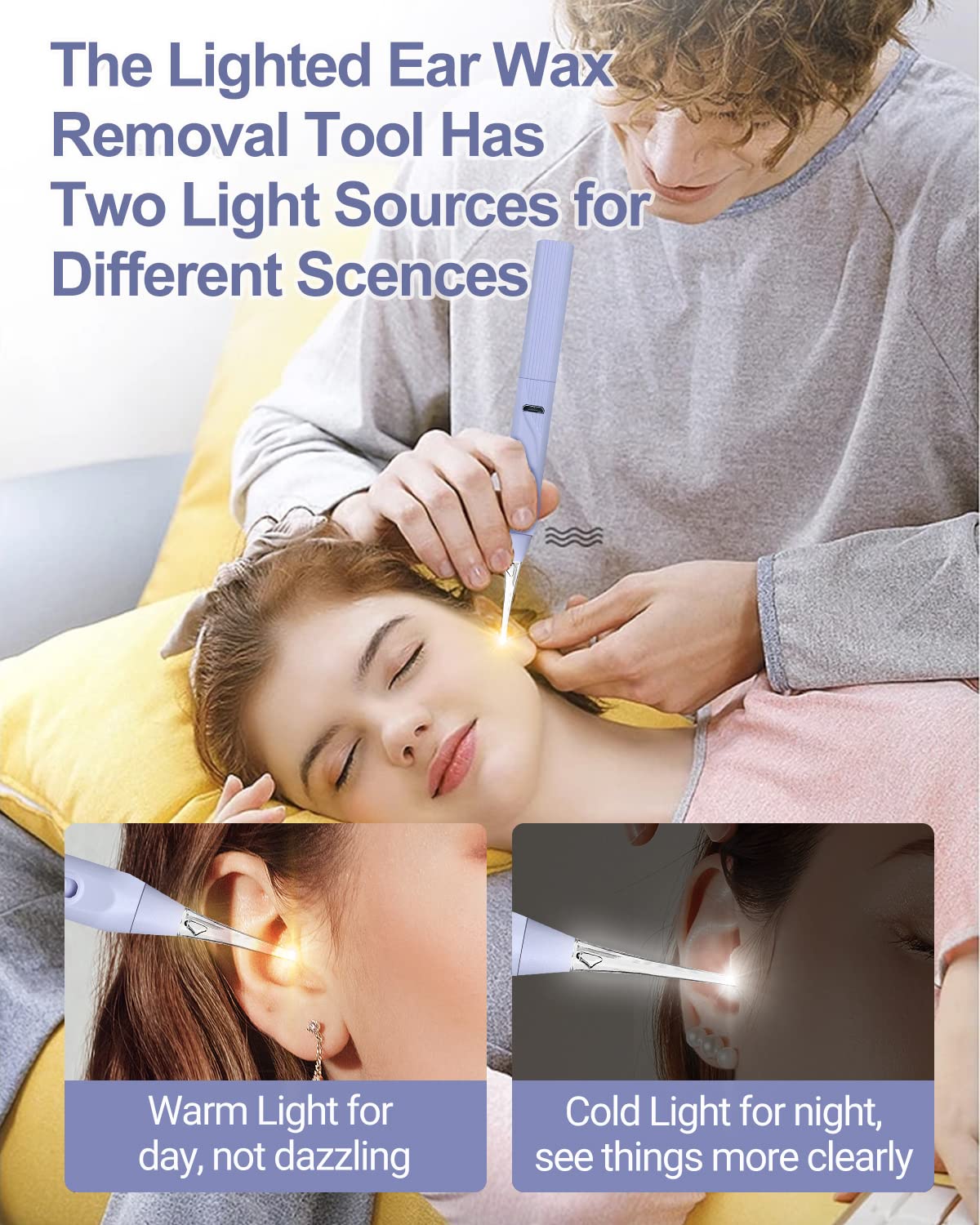 UANRNA soft-spoon-head for gentle, comfortable ear cleaning.