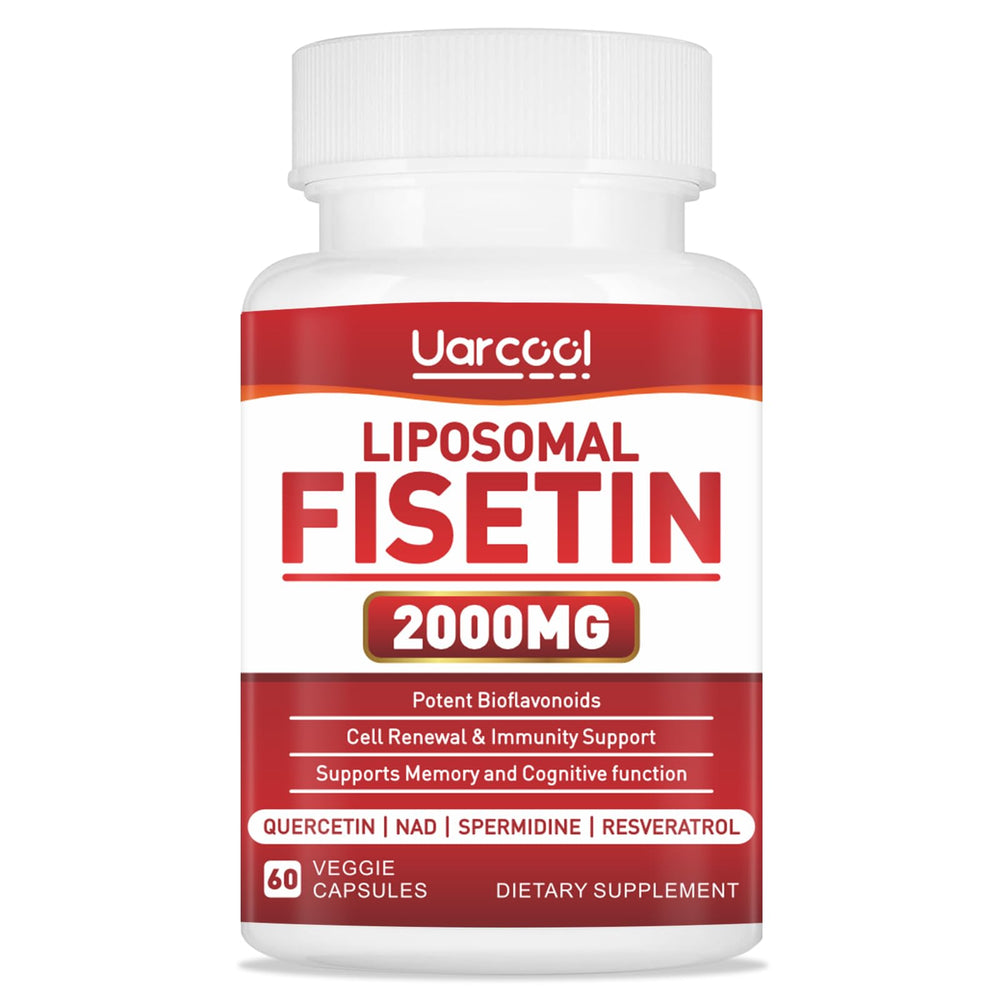 Uarcool Fisetin bottle front view highlighting healthy aging support