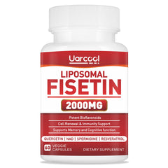 Uarcool Fisetin bottle front view highlighting healthy aging support