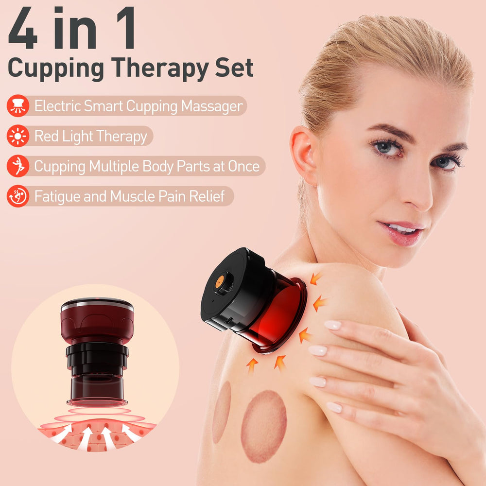 UBALANCE Smart Cupping cups layout showing six cups for targeted therapy