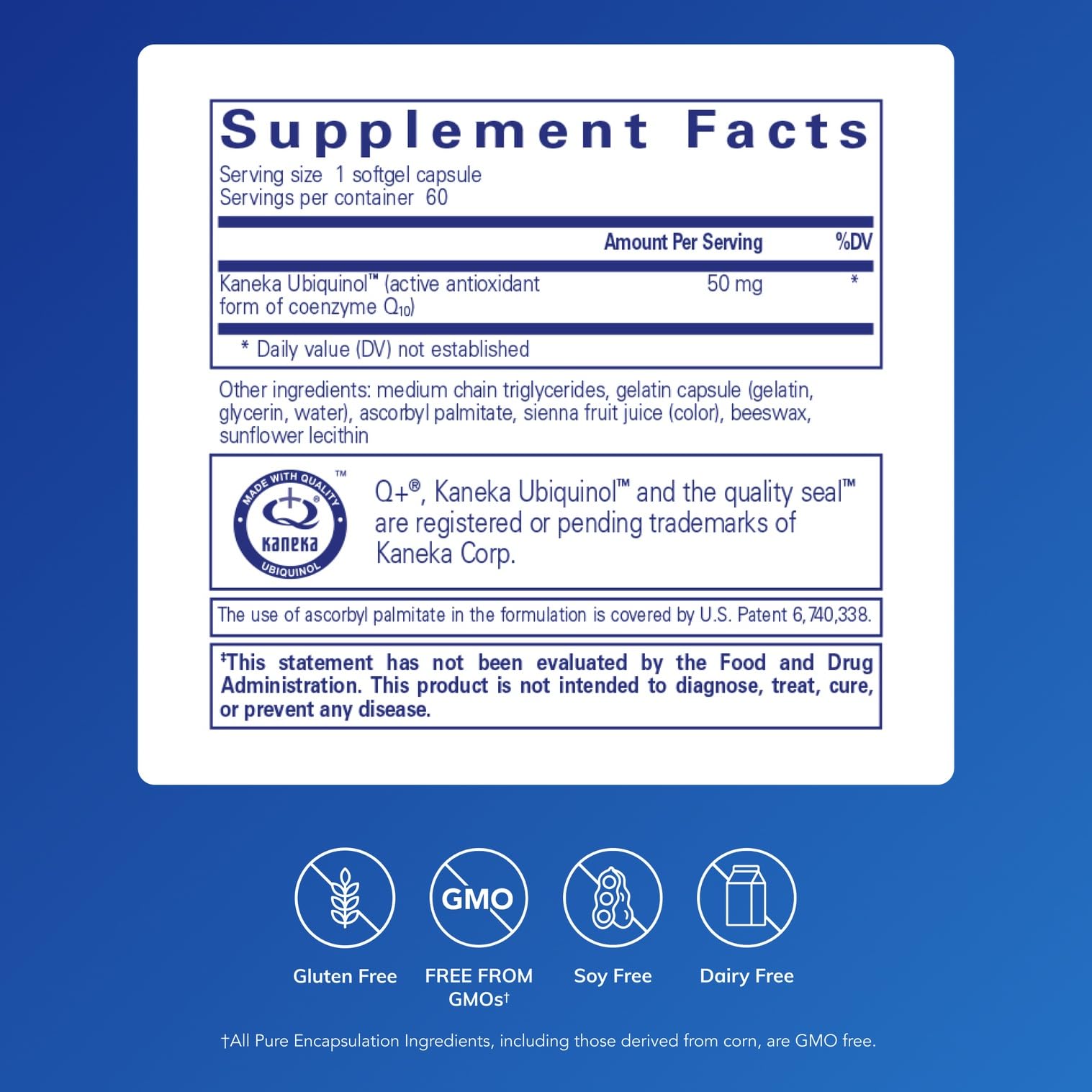 Pure Encapsulations Ubiquinol-QH softgels close-up for cardiovascular support