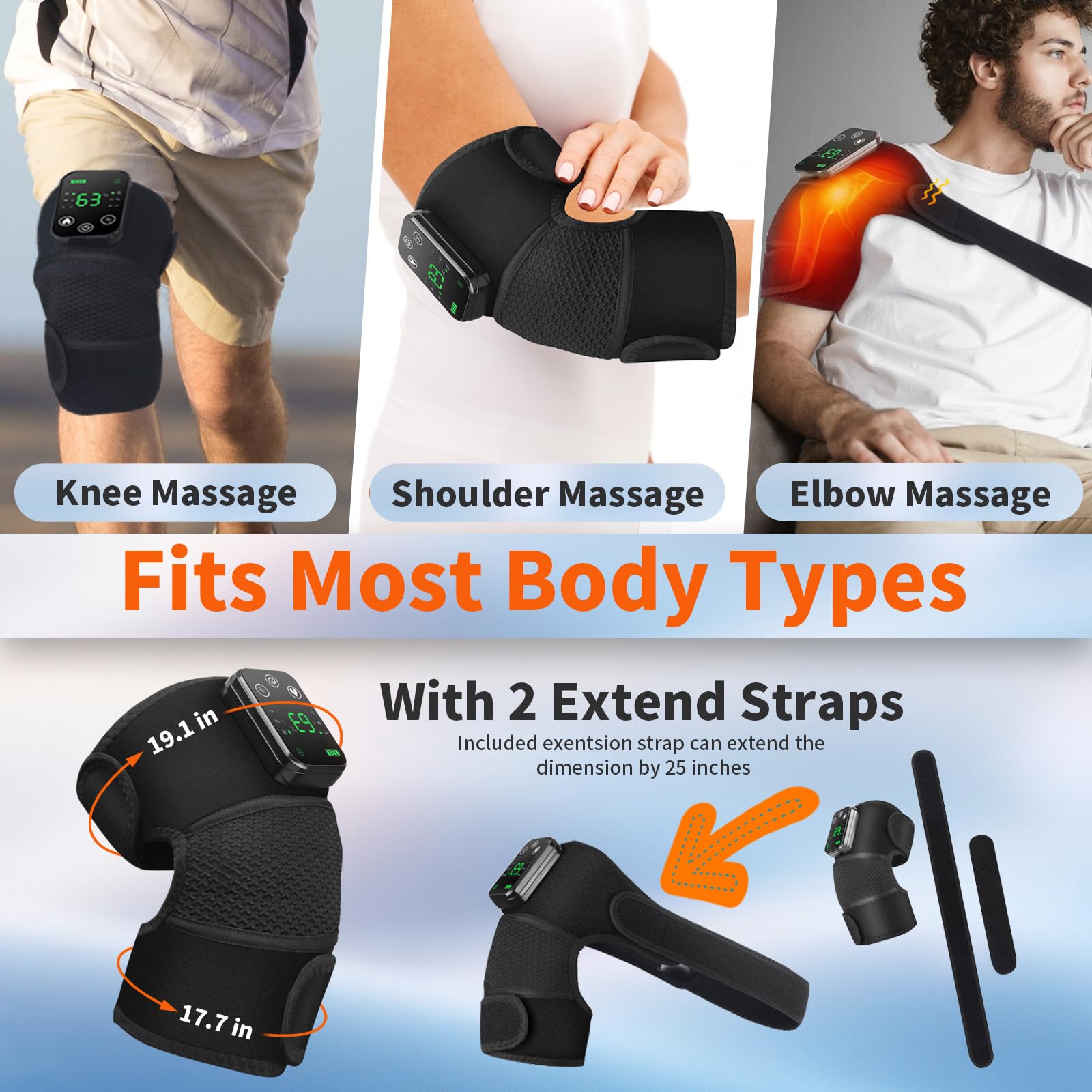 UBMRK ergonomic knee wrap fit stays securely in place during use.