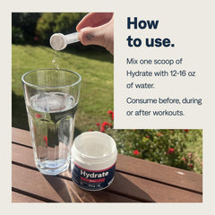 UCAN Hydrate lemon-lime dissolving in water showing zero sugar option
