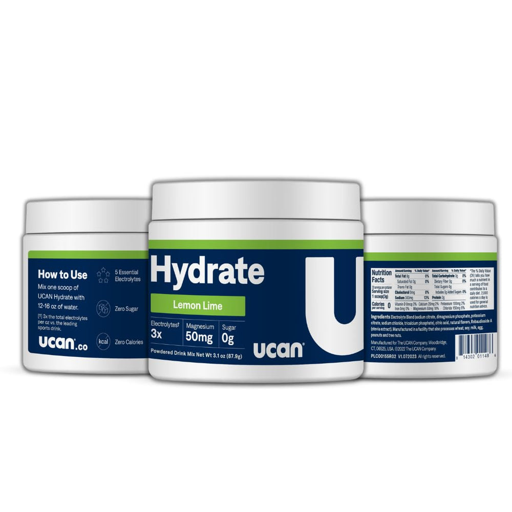 UCAN Hydrate Lemon-Lime travel-pack, ideal for workouts on the go