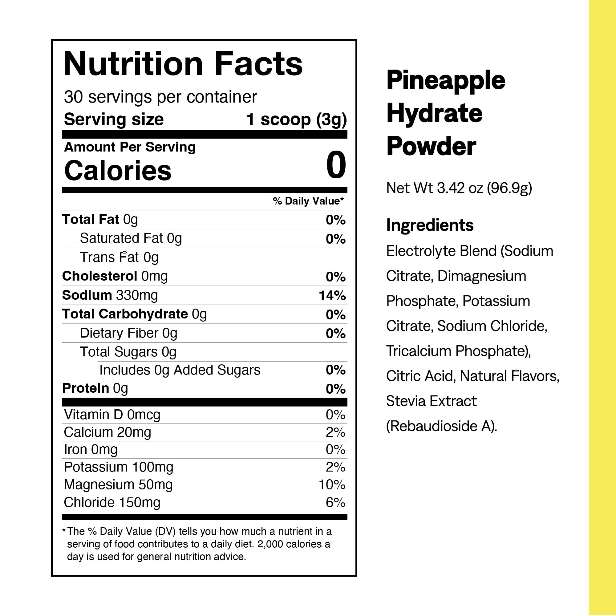 UCAN Hydrate pineapple drink in a glass showcasing refreshing zero sugar formula
